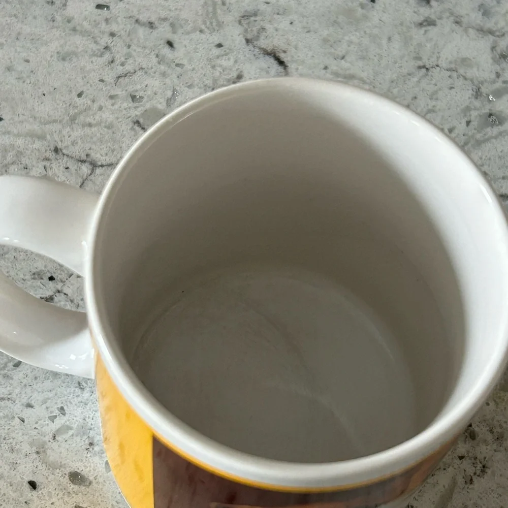 Vintage Boxer Dog Mug Brown Yellow